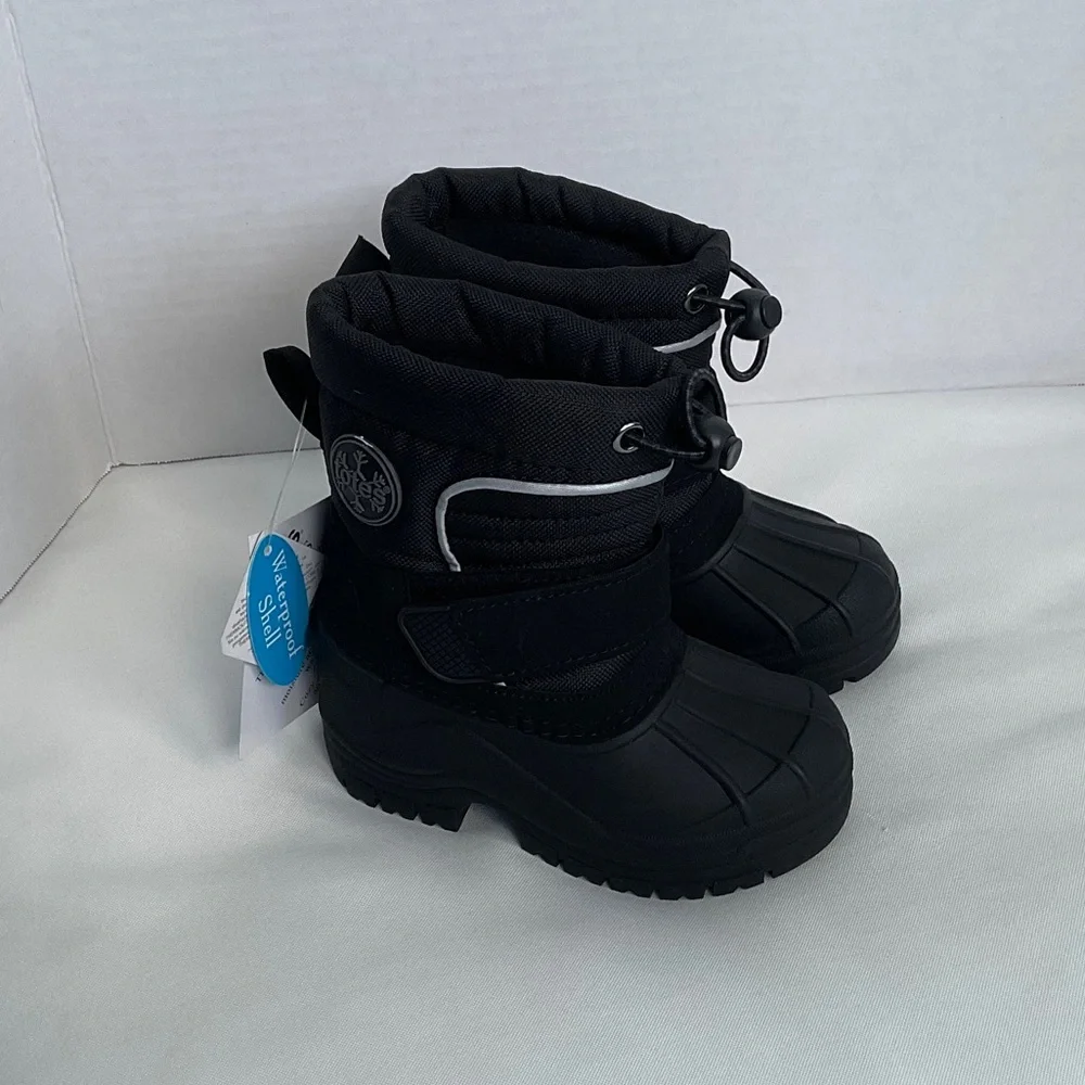 Totes toddler boys‎ Black Winter Snow Boots size 5
